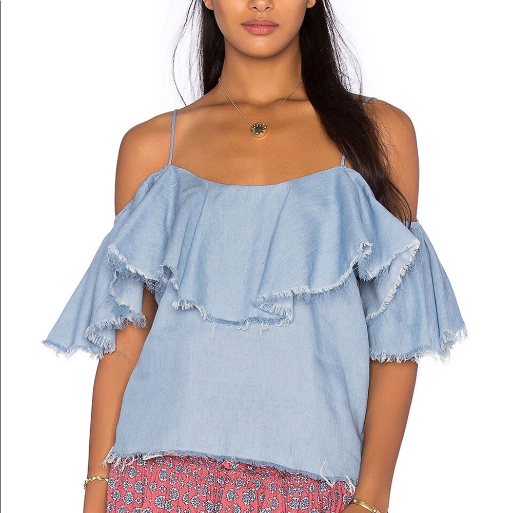 Misa Los Angeles Ruffled Marina Top